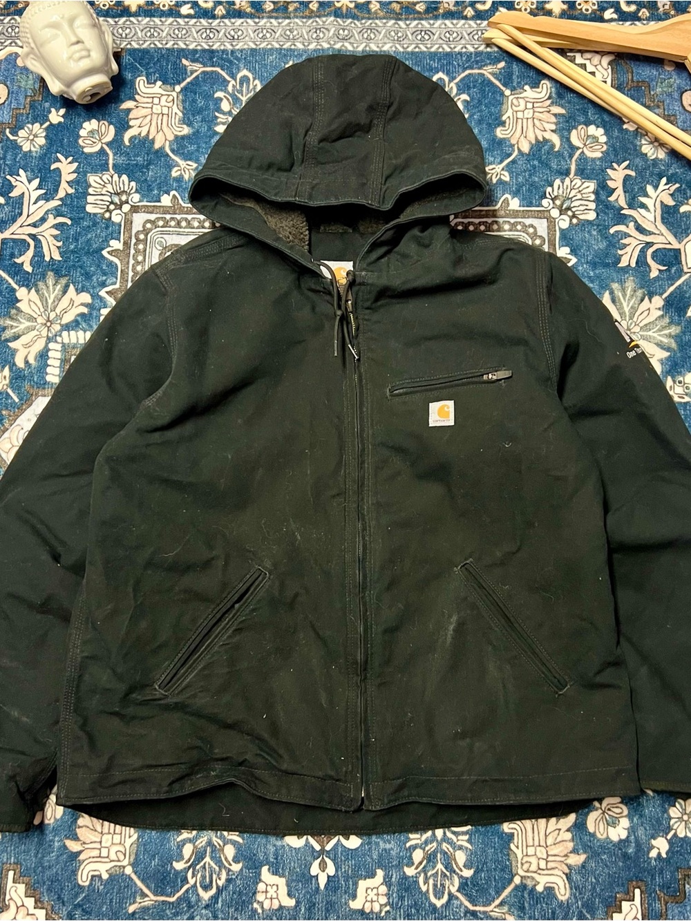 Carhartt womens Black Hooded Work Jacket